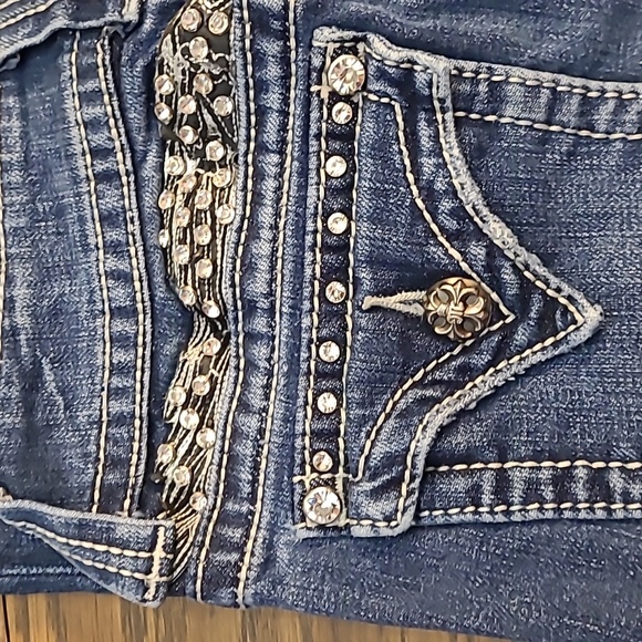 WOW Miss Me Jeans Amazing Details Size 26 Bootcut ♥♥♥ - Picture 6 of 9